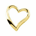 14K Yellow Heart Chain Slide